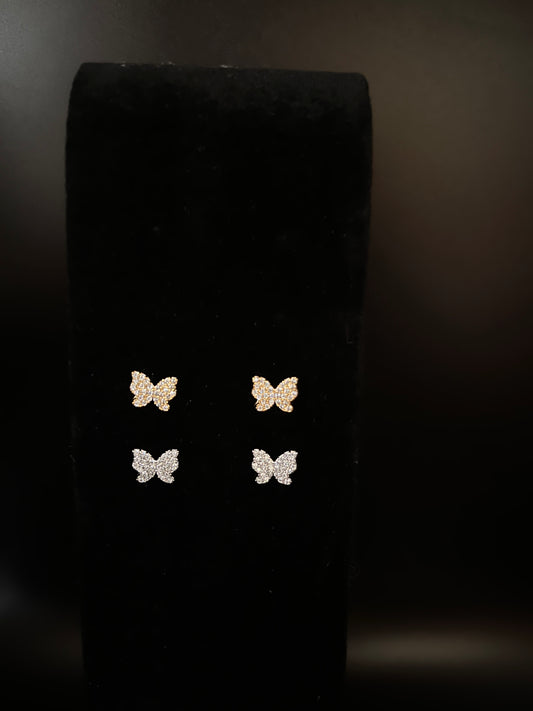 Dipped Butterfly Studs