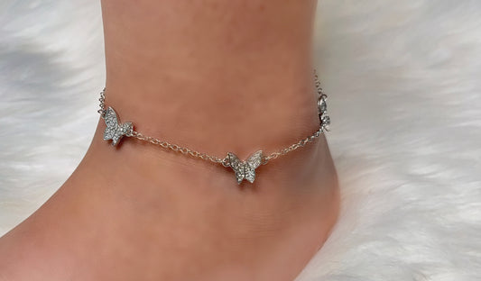 Iris Butterfly Anklet