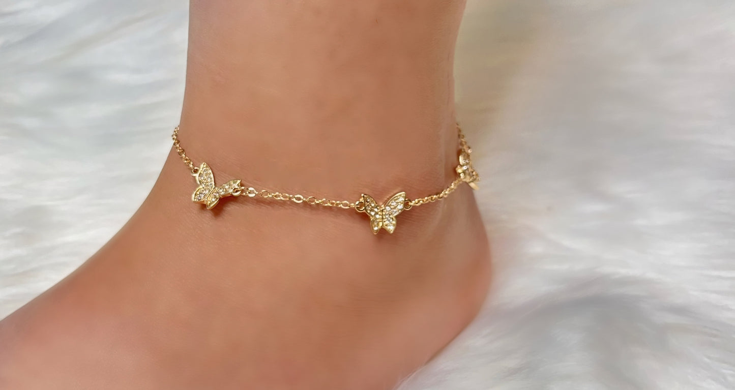 Iris Butterfly Anklet